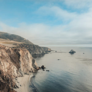 Photo of the California coastline and ocean