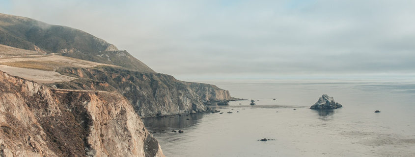 Photo of the California coastline and ocean