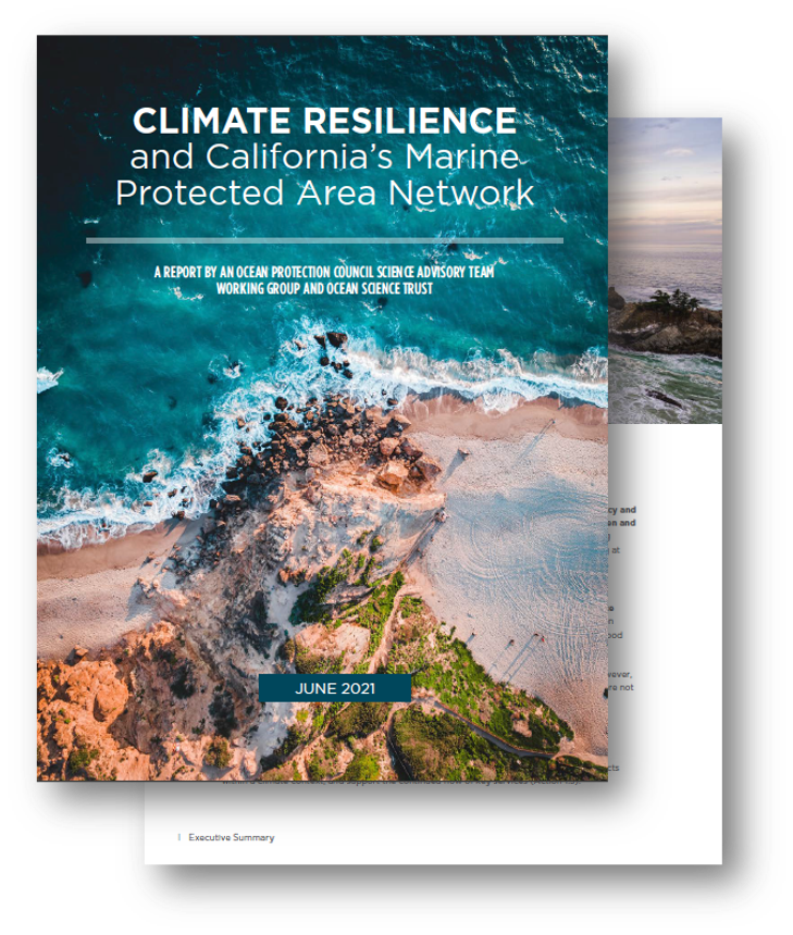 Cover of OST's Climate Resilience and California's MPA Network report