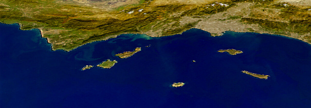 1997 view of the Southern California Bight from the International Space Station. Image courtesy of NASA.