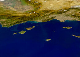 1997 view of the Southern California Bight from the International Space Station. Image courtesy of NASA.